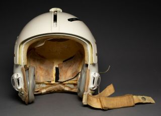 Vintage USAF Pilot Flight Helmet MIL - H - 26671B Large w/ MBU - 5/P Oxygen Mask 11