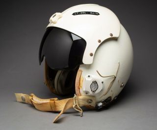 Vintage USAF Pilot Flight Helmet MIL - H - 26671B Large w/ MBU - 5/P Oxygen Mask 4