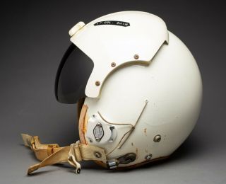 Vintage USAF Pilot Flight Helmet MIL - H - 26671B Large w/ MBU - 5/P Oxygen Mask 5