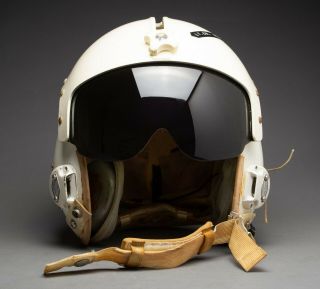 Vintage USAF Pilot Flight Helmet MIL - H - 26671B Large w/ MBU - 5/P Oxygen Mask 9