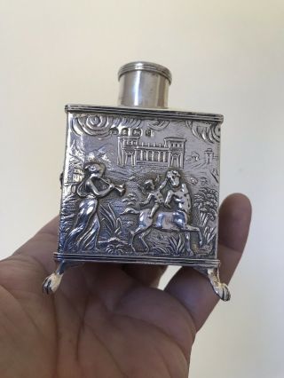 Antique Edwardian Sterling Solid Silver 3D Tea Caddy Box Bir 1902 Thomas Hayes 7