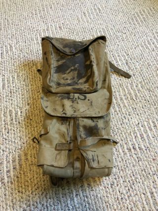 Ww1 M1910 Us Army Haversack Backpack 1918 Dated