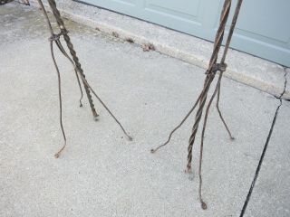Vintage RARE Early 1900 ' s Barn Metal Lightning Rods Weathered Lighting Rods 2