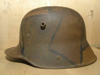 Ww1 German Helmet.  Stahlhelm.  M - 17.  Size 66.  Camo.