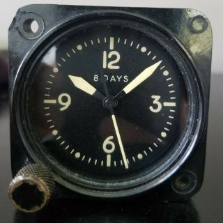 Waltham Wwii Military Airplane 8 Day Clock (351)
