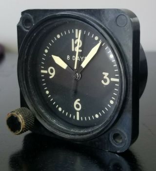 WALTHAM WWII MILITARY AIRPLANE 8 DAY CLOCK (351) 6