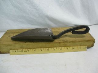 Primitive Garden Shovel Spade Wrought Iron Hand Tool Metal Handle Forged Old