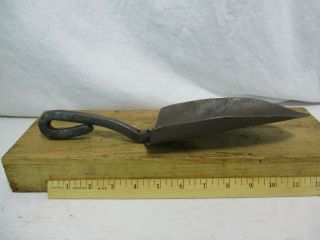 PRIMITIVE Garden Shovel Spade WROUGHT IRON Hand Tool Metal Handle FORGED OLD 8