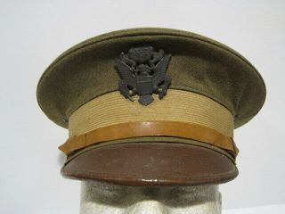 Wwi Us Officer Visor Cap Hat Size 7