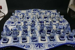 Fine Quality Large Old Russian Chess Set - Signed - Very Rare - L@@k