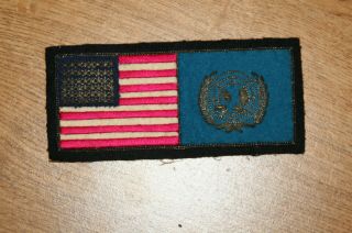 Korean War Era Us 48 Star Flag And United Nations Emblem In Bullion Patch