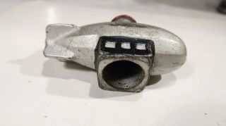 RARE 1930s toy cast iron FIRECRACKER CANNON figural ZEPPELIN / dirigible 5