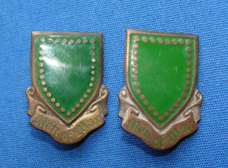 Rare Ww2 Theater Made Distinctive Insignia 33rd Armor Regiment Di 