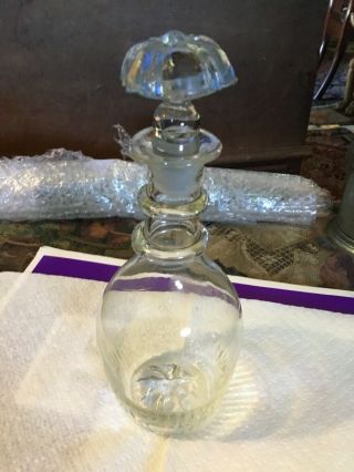 Early 19th Century 1820’s Blown Molded Rare Small 7 1/2 Inch Two Ring Decanter 3