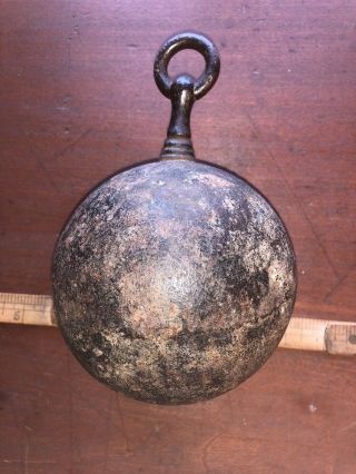 Antique Horse Tether Gate Weight Cannon Ball 1800’s