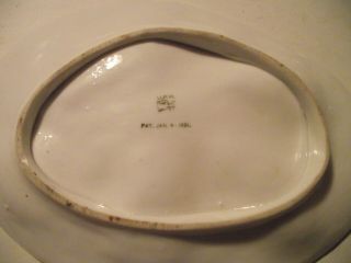 Antique Union Porcelain Oyster Serving Tray/Plate Pat.  Jan.  4,  1881 8