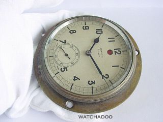 RARE Vintage 1930 ' s ZENITH Brass 8 Days Dashboard Watch Car Cockpit Clock 2