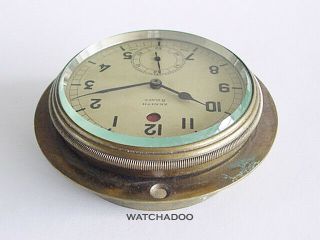 RARE Vintage 1930 ' s ZENITH Brass 8 Days Dashboard Watch Car Cockpit Clock 4