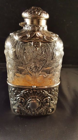 Gorham Sterling Silver & Crystal Flask 5