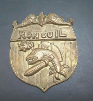 Uss Ronquil Us Navy Submarine Sub Brass Heavy Metal Wall Plaque