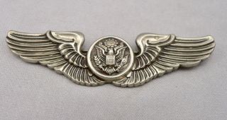 Vintage Wwii Usaaf Aircrew Us Army Air Force Corps 3 " Wings Pin N.  S.  Meyer