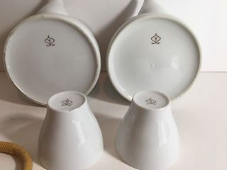 (2) Vintage Sori Yanagi 50 ' s Tea Cups & Tea Pots Tajimi Ceramic Institute MCM 5