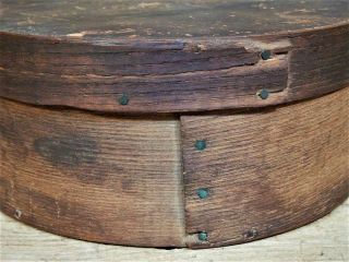 Rare Signed Early Antique Primitive Round Wood Pantry Box Dry Measure AAFA 6