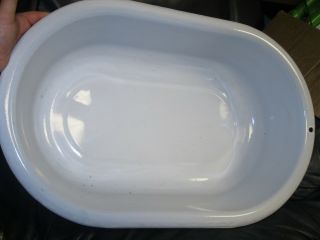 Imperial Enameled Steel Ware Porcelain Bath Tub Wash Basin Oval Bowl 3