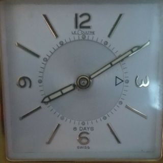 RARE VINTAGE - LeCOULTRE - FOLD AWAY - 8 DAY TRAVEL ALARM CLOCK - GREAT 10
