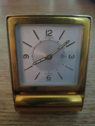 Rare Vintage - Lecoultre - Fold Away - 8 Day Travel Alarm Clock - Great