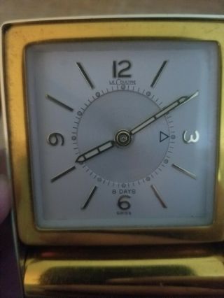 RARE VINTAGE - LeCOULTRE - FOLD AWAY - 8 DAY TRAVEL ALARM CLOCK - GREAT 8