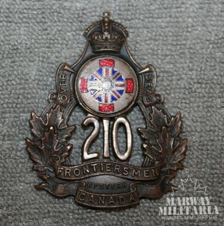 Ww1 Cef 210th Battalion (moose Jaw) Cap Badge (inv17561)