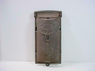 Noblespirit {9231}marvelous Antique Cast Iron Barnes Mfg Co.  Mailbox