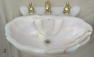 SHERLE WAGNER SHELL ONYX PEDESTAL SINK 2 Retail $28K 6