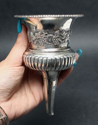 Hallmarked 1825 Antique King George Iv Dublin Irish Silver Wine Funnel Strainer