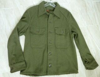 US Korean War Era OG Olive Green 108 Wool Field Shirt Sz MEDIUM M1952 Dated 1953 4