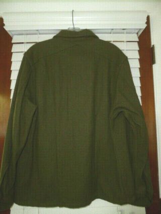 US Korean War Era OG Olive Green 108 Wool Field Shirt Sz MEDIUM M1952 Dated 1953 7