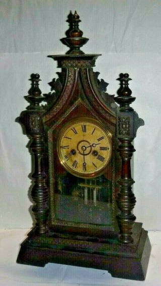 Antique Junghans Chime Shelf Mantle Clock