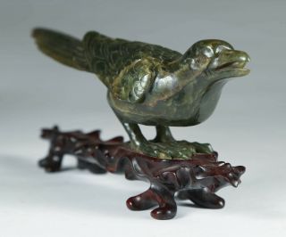 Antique Chinese 19th Century Jade Carving Bird 3
