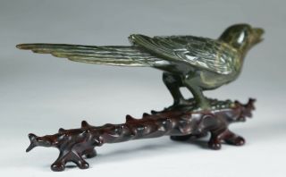 Antique Chinese 19th Century Jade Carving Bird 4
