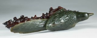 Antique Chinese 19th Century Jade Carving Bird 5
