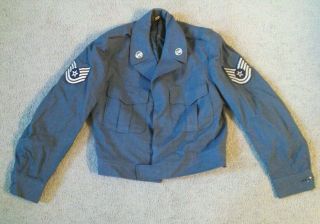 Vintage 1950s U.  S.  Air Force Technical Sergeant Wool Military Jacket - Size 40