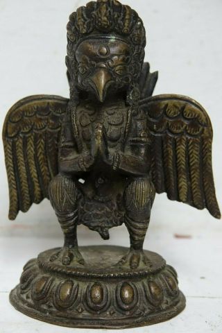 Very Interesting Old Bronze Mythical Figure Possibly Indian Garuda - Very Rare