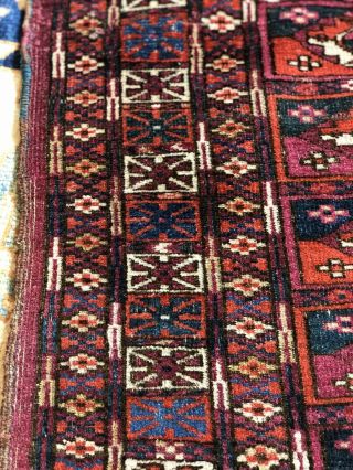 Auth: 19th C Antique Turkmen Tekke Bukhara FINE Rare Collectible 4x3 NR 11