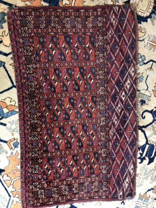 Auth: 19th C Antique Turkmen Tekke Bukhara FINE Rare Collectible 4x3 NR 3