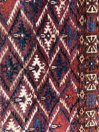 Auth: 19th C Antique Turkmen Tekke Bukhara FINE Rare Collectible 4x3 NR 7