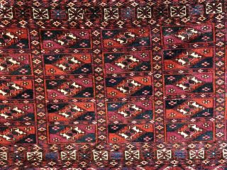 Auth: 19th C Antique Turkmen Tekke Bukhara FINE Rare Collectible 4x3 NR 9