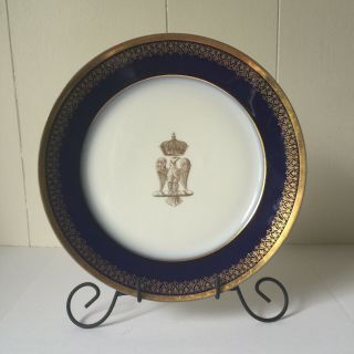 Antique M.  Imp De Sėvres Plate,  Napoleon Imperial Crest Design