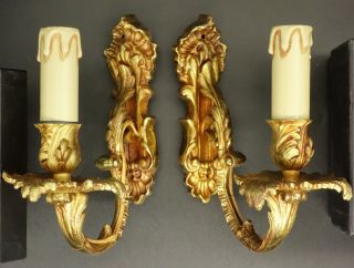 Sconces Stamped,  Louis Xv Style,  Era 19th - Bronze - French Antique