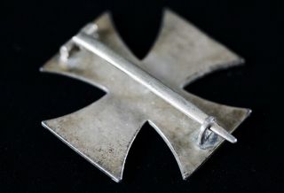 WWI GERMAN IRON CROSS 1ST CLASS,  800 SILVER,  MAKER ' CD ' 3